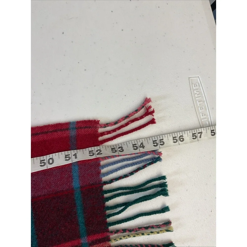 Vintage Polo Ralph Lauren Scarf Wool Blue Plaid Tartan Scotland Pony Rare‎ Color